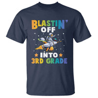 Funny Back To School Space T Shirt Blastin' Off Into 3rd Grade Astronaut Rocket - Wonder Print Shop