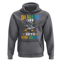 Funny Back To School Space Hoodie Blastin' Off Into 4th Grade Astronaut Rocket - Wonder Print Shop