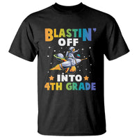 Funny Back To School Space T Shirt Blastin' Off Into 4th Grade Astronaut Rocket - Wonder Print Shop