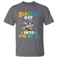 Funny Back To School Space T Shirt Blastin' Off Into 4th Grade Astronaut Rocket - Wonder Print Shop