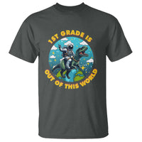 Funny Back To School Space T Shirt 2ND Grade Is Out Of This World Dinosaur Astronaut Planet - Wonder Print Shop