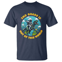 Funny Back To School Space T Shirt 1ST Grade Is Out Of This World Dinosaur Astronaut Planet - Wonder Print Shop