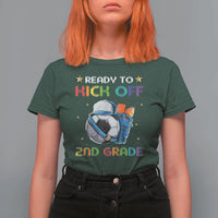 Ready To Kick Off 2nd Grade T Shirt For Women Back To School Soccer Backpacks Ruller Pencil - Wonder Print Shop