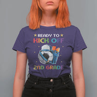 Ready To Kick Off 2nd Grade T Shirt For Women Back To School Soccer Backpacks Ruller Pencil - Wonder Print Shop