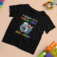 Ready To Kick Off 3rd Grade T Shirt For Kid Back To School Soccer Backpacks Ruller Pencil - Wonder Print Shop