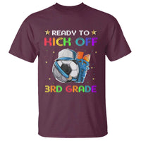 Ready To Kick Off 3rd Grade T Shirt Back To School Soccer Backpacks Ruller Pencil - Wonder Print Shop