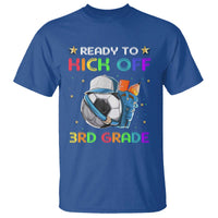 Ready To Kick Off 3rd Grade T Shirt Back To School Soccer Backpacks Ruller Pencil - Wonder Print Shop
