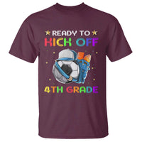 Ready To Kick Off 4th Grade T Shirt Back To School Soccer Backpacks Ruller Pencil - Wonder Print Shop
