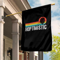 Funny Hops Craft Beer Lover Garden Flag Hoptimistic Retro Vintage Home Brewing - Wonder Print Shop