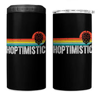 Funny Hops Craft Beer Lover 4 in 1 Can Cooler Tumbler Hoptimistic Retro Vintage Home Brewing - Wonder Print Shop