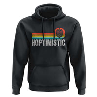 Funny Hops Craft Beer Lover Hoodie Hoptimistic Retro Vintage Home Brewing - Wonder Print Shop
