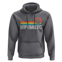 Funny Hops Craft Beer Lover Hoodie Hoptimistic Retro Vintage Home Brewing - Wonder Print Shop
