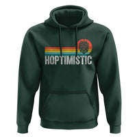 Funny Hops Craft Beer Lover Hoodie Hoptimistic Retro Vintage Home Brewing - Wonder Print Shop