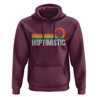 Funny Hops Craft Beer Lover Hoodie Hoptimistic Retro Vintage Home Brewing - Wonder Print Shop