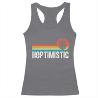 Funny Hops Craft Beer Lover Racerback Tank Top Hoptimistic Retro Vintage Home Brewing - Wonder Print Shop