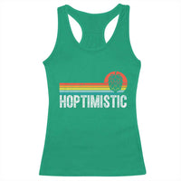 Funny Hops Craft Beer Lover Racerback Tank Top Hoptimistic Retro Vintage Home Brewing - Wonder Print Shop