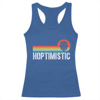 Funny Hops Craft Beer Lover Racerback Tank Top Hoptimistic Retro Vintage Home Brewing - Wonder Print Shop