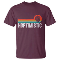 Funny Hops Craft Beer Lover T Shirt Hoptimistic Retro Vintage Home Brewing - Wonder Print Shop