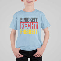 Proud Germany T Shirt For Kid Einigkeit Recht Freiheit German Flag - Wonder Print Shop