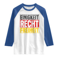 Proud Germany Raglan Shirt Einigkeit Recht Freiheit German Flag - Wonder Print Shop