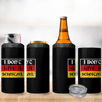 German Beer Drinking 4 in 1 Can Cooler Tumbler I Don't Give A Schnitzel Oktoberfest - Wonder Print Shop