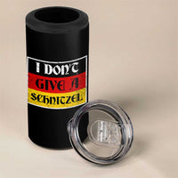 German Beer Drinking 4 in 1 Can Cooler Tumbler I Don't Give A Schnitzel Oktoberfest - Wonder Print Shop