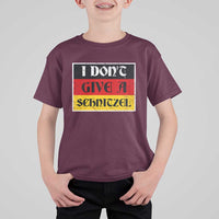 German Beer Drinking T Shirt For Kid I Don't Give A Schnitzel Oktoberfest - Wonder Print Shop
