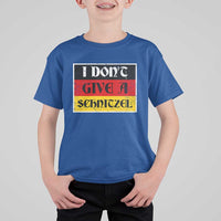 German Beer Drinking T Shirt For Kid I Don't Give A Schnitzel Oktoberfest - Wonder Print Shop