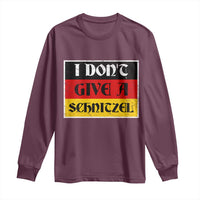 German Beer Drinking Long Sleeve Shirt I Don't Give A Schnitzel Oktoberfest - Wonder Print Shop
