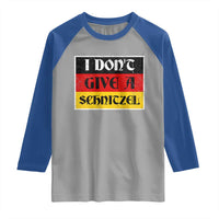 German Beer Drinking Raglan Shirt I Don't Give A Schnitzel Oktoberfest - Wonder Print Shop