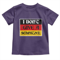 German Beer Drinking Toddler T Shirt I Don't Give A Schnitzel Oktoberfest - Wonder Print Shop