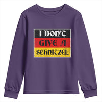 German Beer Drinking Youth Sweatshirt I Don't Give A Schnitzel Oktoberfest - Wonder Print Shop