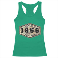 70th Birthday Hunting Racerback Tank Top 1956 Limited Edition Vintage Camouflage Gifts For Turning 70