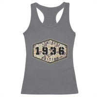 90th Birthday Hunting Racerback Tank Top 1936 Limited Edition Vintage Camouflage Gifts For Turning 90