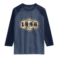 80th Birthday Hunting Raglan Shirt 1946 Limited Edition Vintage Camouflage Gifts For Turning 80