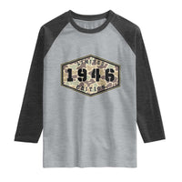 80th Birthday Hunting Raglan Shirt 1946 Limited Edition Vintage Camouflage Gifts For Turning 80