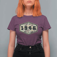80th Birthday Hunting T Shirt For Women 1946 Limited Edition Vintage Camouflage Gifts For Turning 80