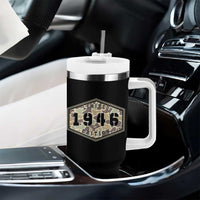 80th Birthday Hunting Tumbler With Handle 1946 Limited Edition Vintage Camouflage Gifts For Turning 80