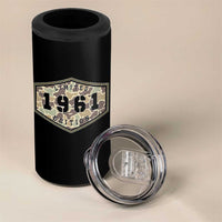 65th Birthday Hunting 4 in 1 Can Cooler Tumbler 1961 Limited Edition Vintage Camouflage Gifts For Turning 65