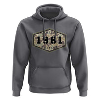 65th Birthday Hunting Hoodie 1961 Limited Edition Vintage Camouflage Gifts For Turning 65