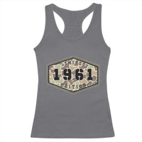 65th Birthday Hunting Racerback Tank Top 1961 Limited Edition Vintage Camouflage Gifts For Turning 65