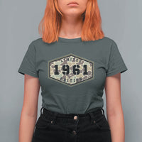 65th Birthday Hunting T Shirt For Women 1961 Limited Edition Vintage Camouflage Gifts For Turning 65