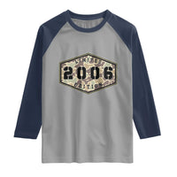 20th Birthday Hunting Raglan Shirt 2006 Limited Edition Vintage Camouflage Gifts For Turning 20