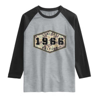 60th Birthday Hunting Raglan Shirt 1966 Limited Edition Vintage Camouflage Gifts For Turning 60