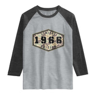60th Birthday Hunting Raglan Shirt 1966 Limited Edition Vintage Camouflage Gifts For Turning 60