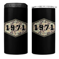 55th Birthday Hunting 4 in 1 Can Cooler Tumbler 1971 Limited Edition Vintage Camouflage Gifts For Turning 55