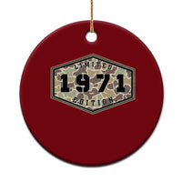 55th Birthday Hunting Ceramic Ornament 1971 Limited Edition Vintage Camouflage Gifts For Turning 55
