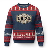55th Birthday Hunting Ugly Christmas Sweater 1971 Limited Edition Vintage Camouflage Gifts For Turning 55