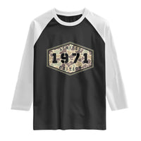 55th Birthday Hunting Raglan Shirt 1971 Limited Edition Vintage Camouflage Gifts For Turning 55