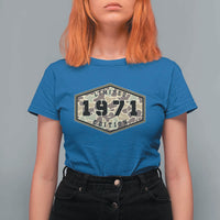 55th Birthday Hunting T Shirt For Women 1971 Limited Edition Vintage Camouflage Gifts For Turning 55